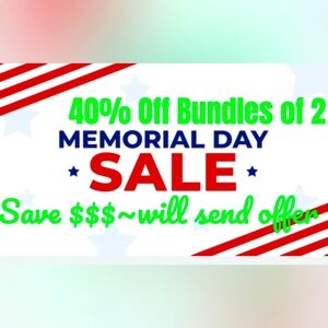 40% OFF BUNDLES OF 2 OR MORE LIMITED TIME.. SEE DESCRIPTION